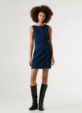Miniabito in denim dalla vestibilità regolare