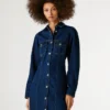 Miniabito in denim dalla vestibilità regolare Miniabito in denim dalla vestibilità regolare