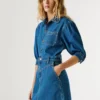 Miniabito in denim dalla vestibilità regolare
