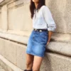 Minigonna in denim dalla vestibilità regolare