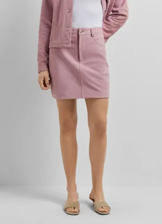 Minigonna in pelle scamosciata
