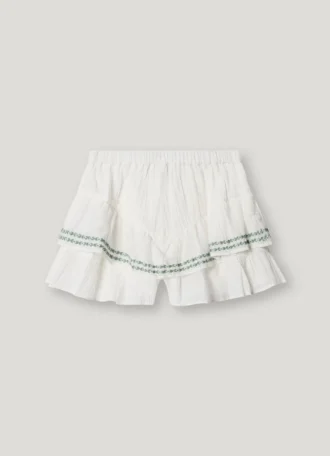 Pantaloncini fluidi con dettagli ricamati