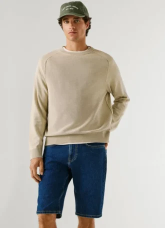Pantaloncini in denim a vestibilità dritta