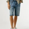 Pantaloncini in denim a vestibilità dritta