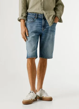 Pantaloncini in denim a vestibilità dritta