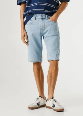 Pantaloncini in denim a vestibilità dritta