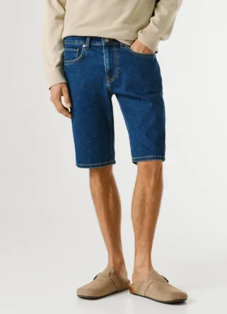Pantaloncini in denim a vestibilità dritta