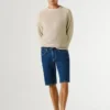Pantaloncini in denim a vestibilità dritta
