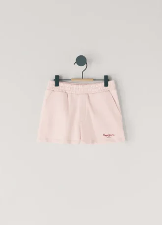 Pantaloncini in felpa con logo stampato