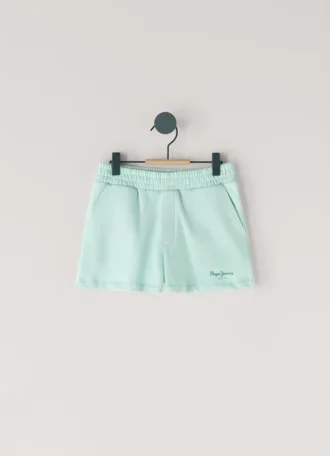 Pantaloncini in felpa con logo stampato