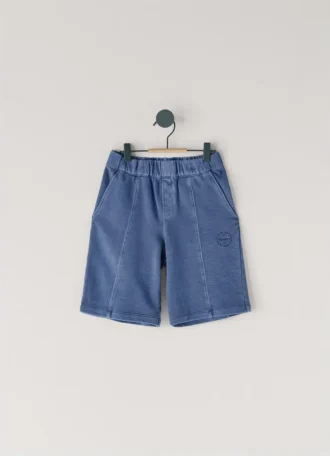 Pantaloncini in felpa con logo stampato