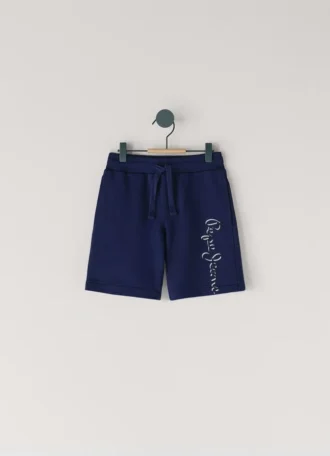 Pantaloncini in felpa con logo stampato