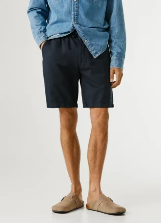 Pantaloncini in lino dalla vestibilità comoda