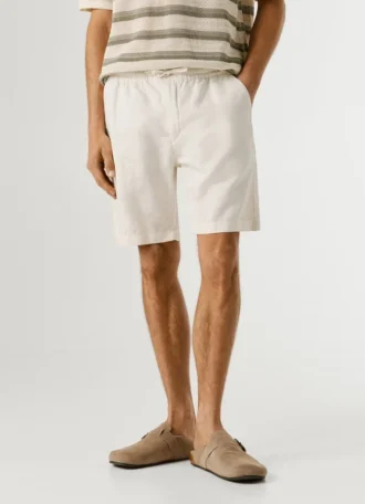 Pantaloncini in lino dalla vestibilità comoda