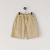 Pantaloncini in popeline con vita regolabile Pantaloncini in popeline con vita regolabile
