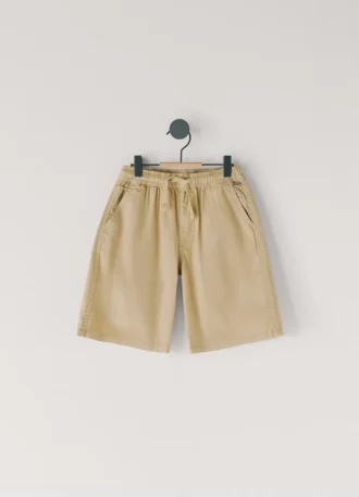 Pantaloncini in popeline con vita regolabile