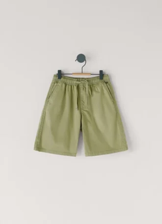 Pantaloncini in popeline con vita regolabile