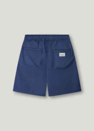 Pantaloncini in popeline con vita regolabile