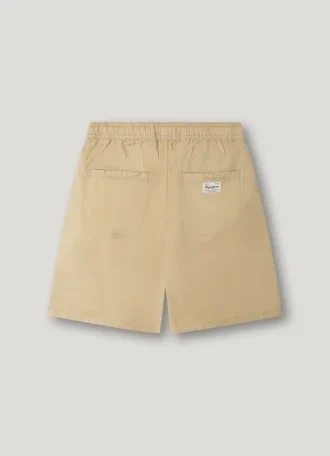 Pantaloncini in popeline con vita regolabile