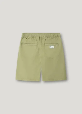Pantaloncini in popeline con vita regolabile