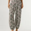 Pantaloni a gamba larga con stampa floreale
