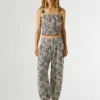 Pantaloni a gamba larga con stampa floreale