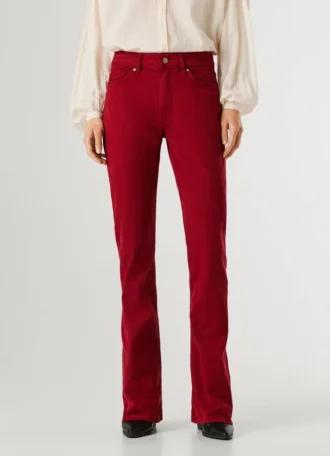 Pantaloni a zampa con 5 tasche