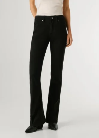 Pantaloni a zampa con 5 tasche