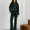 Pantaloni a zampa in twill Pantaloni a zampa in twill