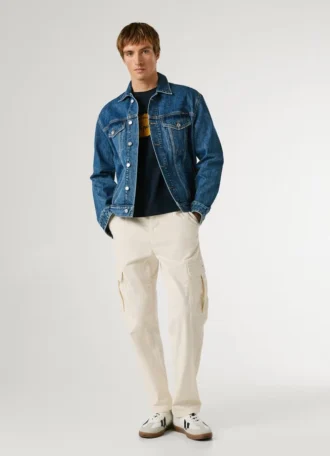 Pantaloni cargo in twill dalla vestibilità regolare