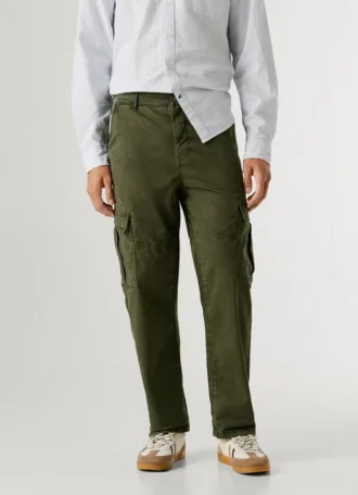 Pantaloni cargo in twill dalla vestibilità regolare
