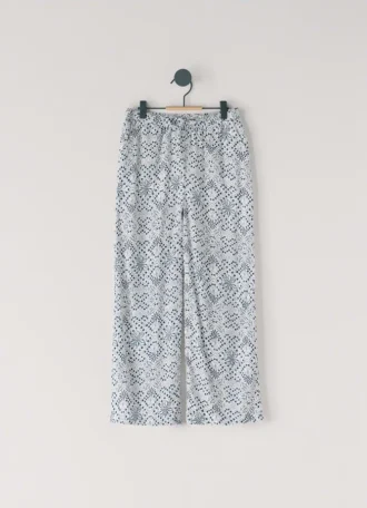 Pantaloni dritti con stampa floreale