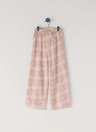Pantaloni dritti con stampa floreale