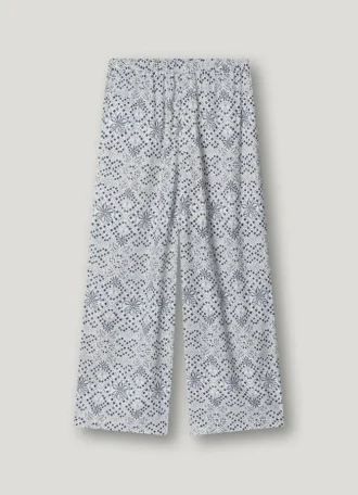 Pantaloni dritti con stampa floreale