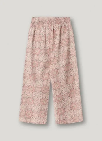 Pantaloni dritti con stampa floreale