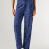 Pantaloni dritti con stampa Paisley
