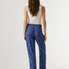 Pantaloni dritti con stampa Paisley