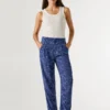 Pantaloni dritti con stampa Paisley