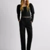 Pantaloni dritti in jacquard
