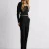 Pantaloni dritti in jacquard