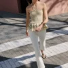 Pantaloni elasticizzati a zampa Pantaloni elasticizzati a zampa