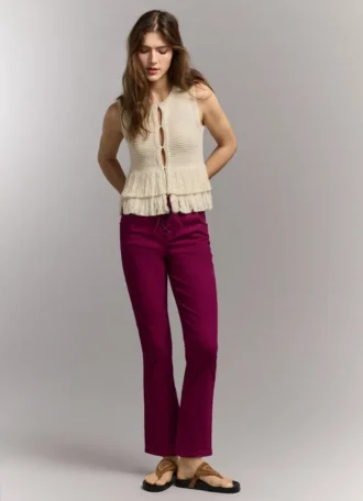 Pantaloni elasticizzati a zampa