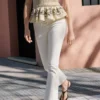 Pantaloni elasticizzati a zampa Pantaloni elasticizzati a zampa