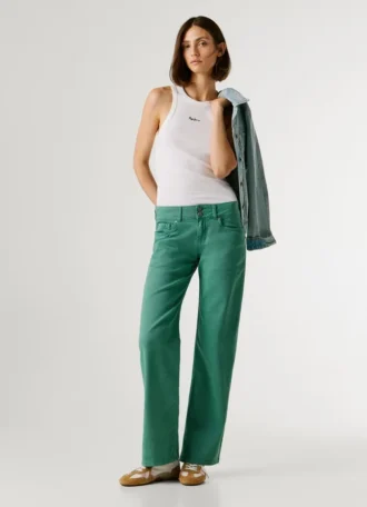 Pantaloni in twill a 5 tasche