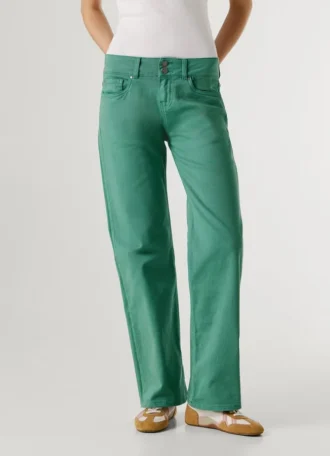 Pantaloni in twill a 5 tasche