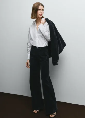 Pantaloni larghi in velluto