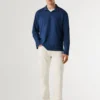 Polo a maniche lunghe con logo ricamato