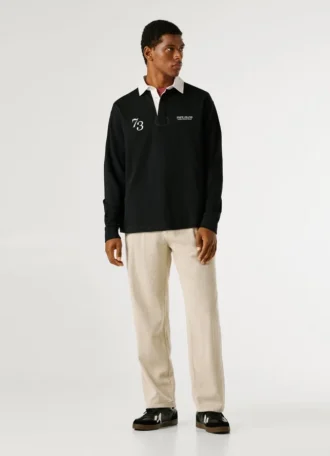 Polo da rugby con logo stampato