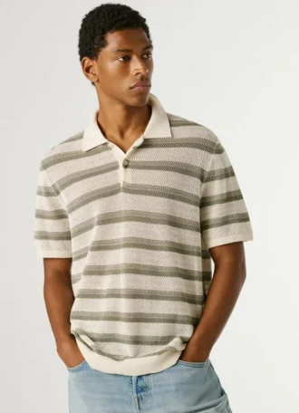 Polo in maglia a righe