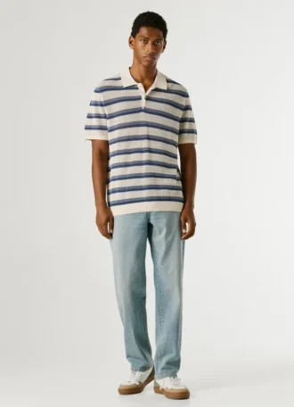 Polo in maglia a righe